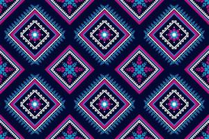 Fabric flower pattern art. Geometric ethnic seamless pattern in tribal. vector