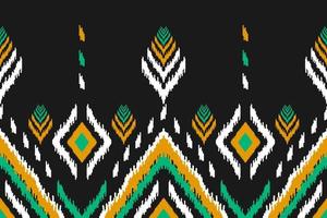 arte abstracto étnico ikat. patrón sin costuras en tribal. estampado de adornos geométricos aztecas. vector