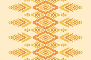 Abstract ethnic ikat background. Geometric seamless pattern in tribal. Fabric Indian style. vector