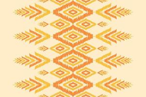 Abstract ethnic ikat background. Geometric seamless pattern in tribal. Fabric Indian style. vector