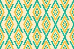 Ethnic ikat seamless pattern in tribal. Aztec geometric ethnic ornament print. Ikat pattern style. vector