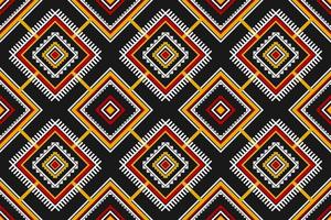 Fabric tribal pattern art. Geometric ethnic seamless pattern traditional. American, Mexican style. vector