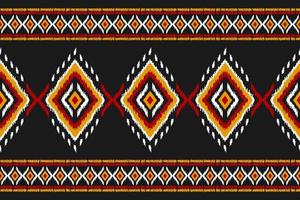 Carpet ethnic ikat pattern art. Geometric ethnic ikat seamless pattern in tribal. Mexican style. vector