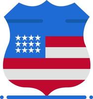 escudo signo usa seguridad color plano icono vector icono banner plantilla