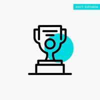 Job Worker Award Cup turquoise highlight circle point Vector icon