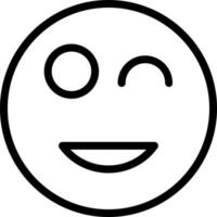 Smile Wink Vector Icon Design
