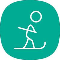 Skiing Vector Icon Design