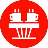 diseño de icono de vector de mesa de café