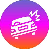 diseño de icono de vector de accidente de coche