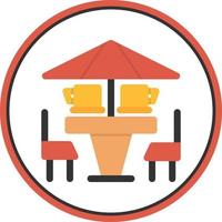 diseño de icono de vector de terraza de café