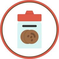 diseño de icono de vector de tarro de galletas