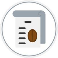 Coffee Menu Vector Icon Design