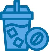 Cold Coffee Vector Icon Design