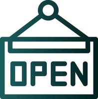 Cafe Open Sign Vector Icon Design