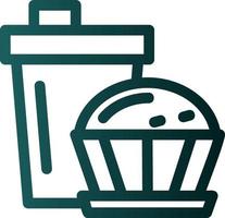 Coffee Muffin Vector Icon Design