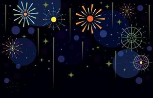 Colorful Firework Background vector