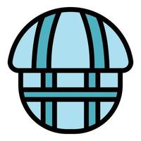 Hurling helmet icon color outline vector