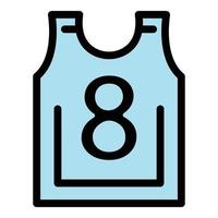 Hurling player vest icon color outline vector