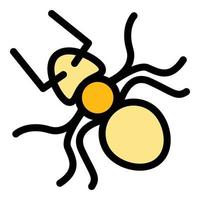 Ant character icon color outline vector