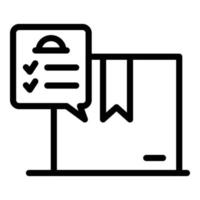 Parcel list icon outline vector. Delivery goal vector