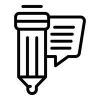 Pen business icon outline vector. Creative people vector