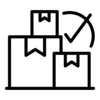 Parcel order icon outline vector. Fill form vector