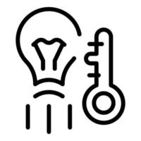 Business key idea icon outline vector. Process market vector