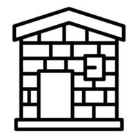 House brick mortar icon outline vector. Wall building vector