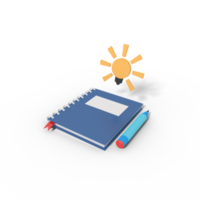 3d Illustration of diary writing book png