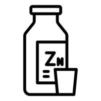 Zn drink icon outline vector. Iron element vector