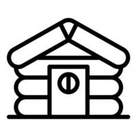 Tree bungalow icon outline vector. Beach house vector