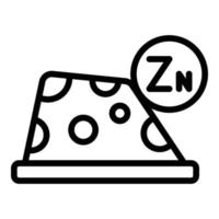 Zn food icon outline vector. Zinc vitamin vector