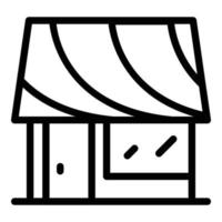 Holiday villa icon outline vector. House bungalow vector