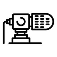 Camera mic icon outline vector. Studio equipment vector