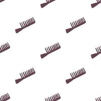 Black plastic comb pattern seamless vector