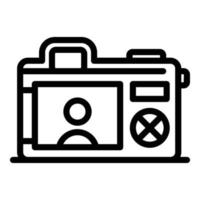 Man photo icon outline vector. Shoot studio vector