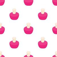 Pink female perfume flacon with sprayer pattern seamless vector
