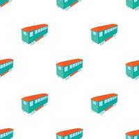 Retro wagon of the passenger train pattern seamless vector