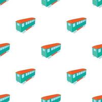 Retro wagon of the passenger train pattern seamless vector