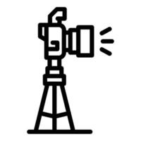 Camera tripod icon outline vector. Studio photo vector