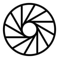 Camera shutter icon outline vector. Photo studio vector