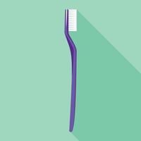 icono de cepillo de dientes azul, estilo plano vector
