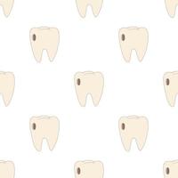 Tooth with caries pattern seamless vector