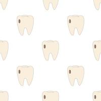 diente con patrón de caries vector sin costura