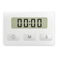 Oven timer mockup, realistic style vector