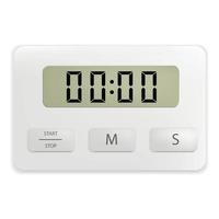 Oven timer mockup, realistic style vector