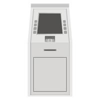 Bank machine mockup, realistic style vector