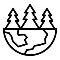 Eco global forest icon outline vector. Walk ecotourism vector