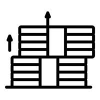 vector de contorno de icono de transferencia de dinero. enviar pago