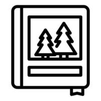 Eco trip book icon outline vector. People travel vector